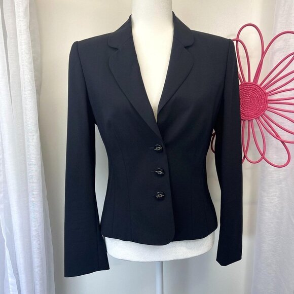 Escada Jackets & Blazers - Escada Blazer Jacket Ladies Navy Blue Size Small